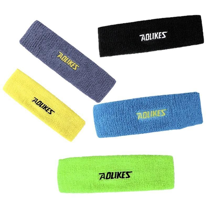 Aolikes Headbands Sweatband Cotton Hair Gym Yoga Stretch Sport Sweat Band - Yellow view 7