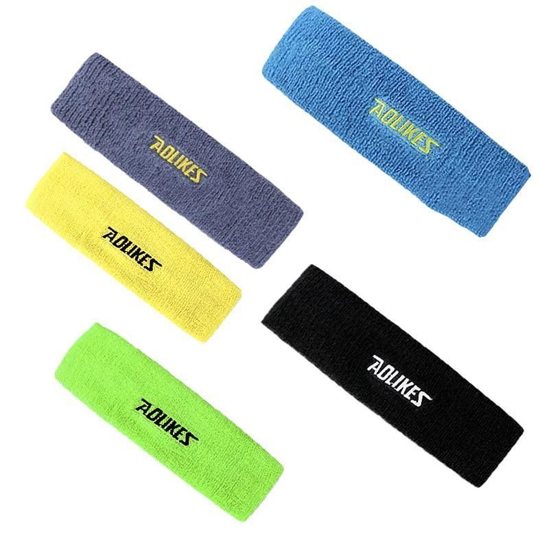 Aolikes Headbands Sweatband Cotton Hair Gym Yoga Stretch Sport Sweat Band - Grey view 6
