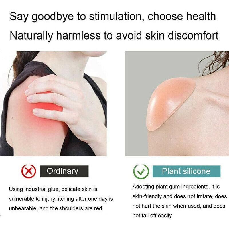 2Pcs Soft Anti-Slip Invisible Shoulder Pads Naturally Increased Silicone view 6