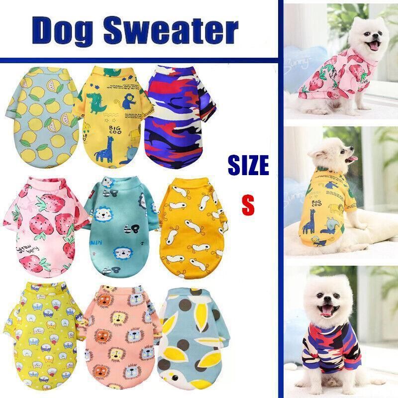 S Size Cute Pet Dog Warm Jumper Sweater Clothes Cat Knitwear Knitted Coats view 2