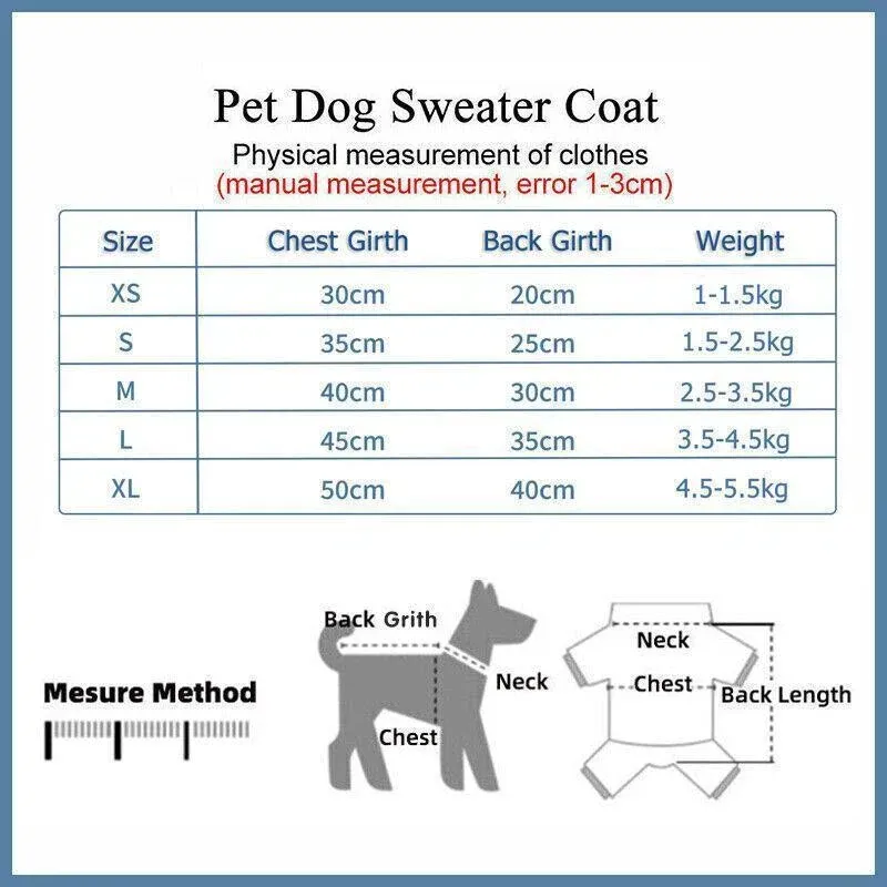 M Size Cute Pet Dog Warm Jumper Sweater Clothes Cat Knitwear Knitted Coats view 4
