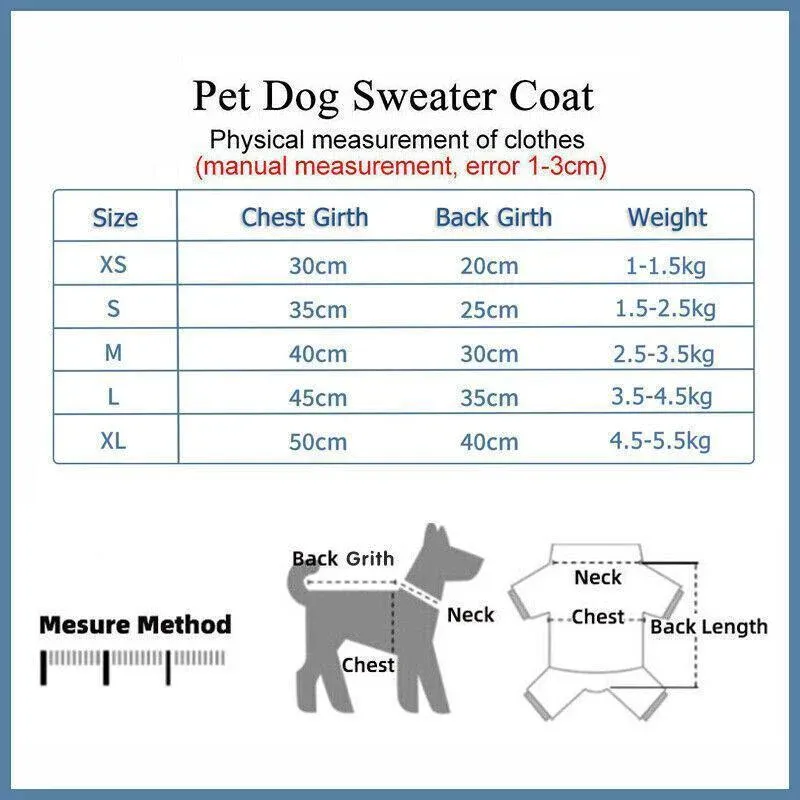 L Size Cute Pet Dog Warm Jumper Sweater Clothes Puppy Cat Knitwear Knitted view 4