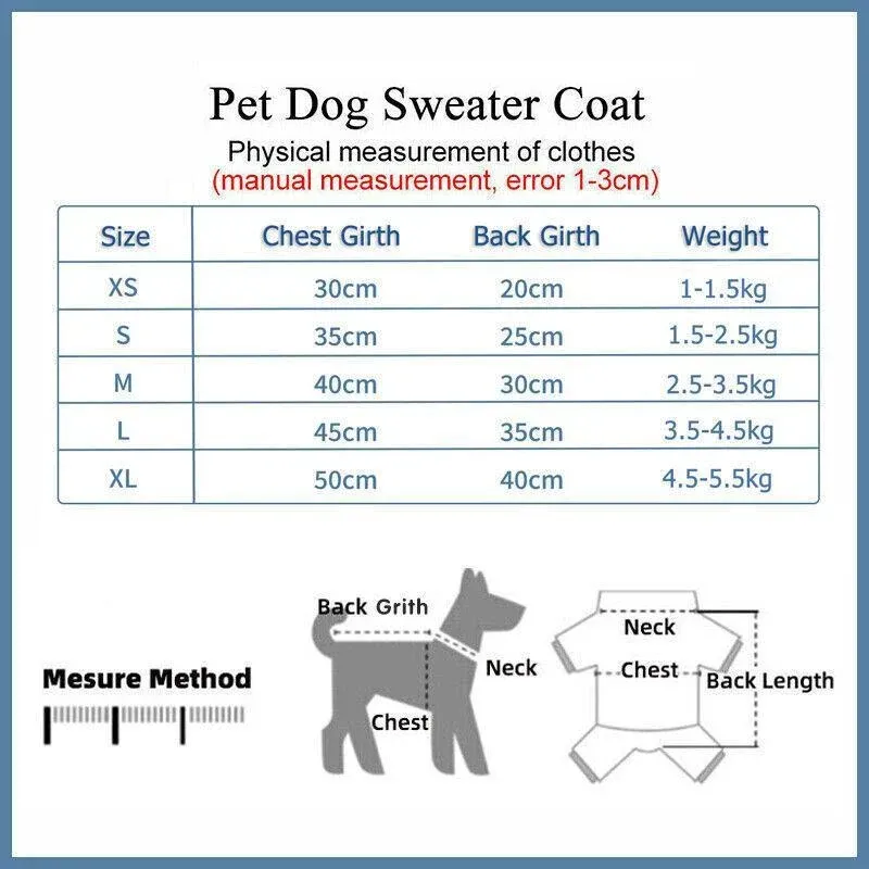 XL Size Cute Pet Dog Warm Jumper Sweater Clothes Cat Knitwear Knitted Coats view 4