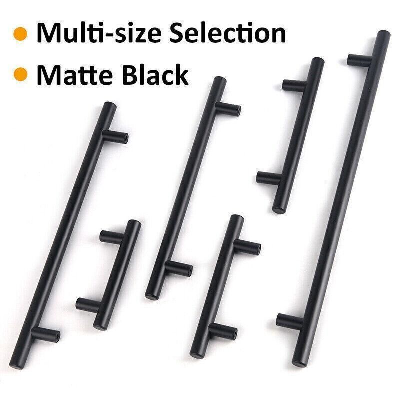 1pcs Black Kitchen Cabinet Door Handles Matte Black Stainless Steel Door view 10