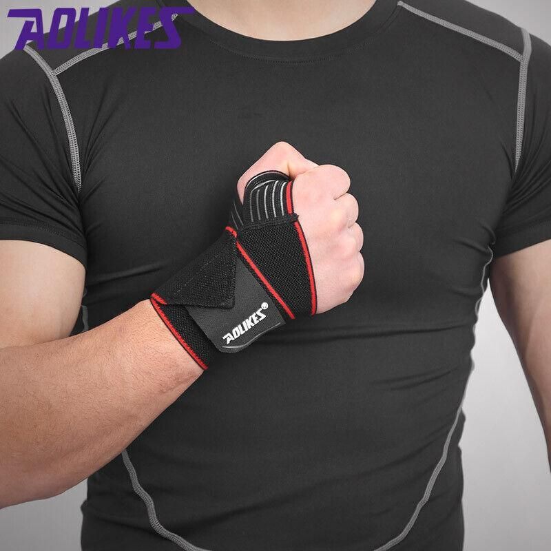 Aolikes 1 Pair Adjustable Wrist Support Wrap Strap Compression Hand Brace Au view 6