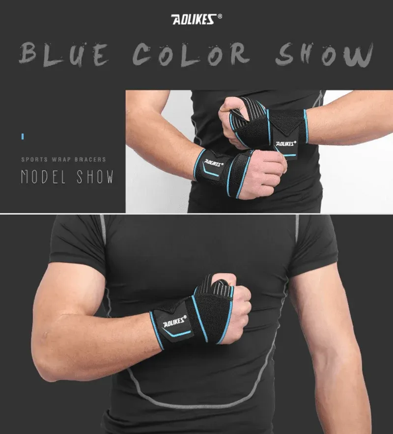 Aolikes 1 Pair Adjustable Wrist Support Wrap Strap Compression Hand Brace Au view 8