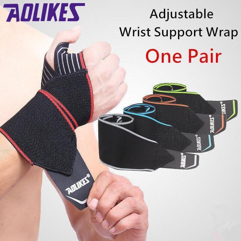 Aolikes 1 Pair Adjustable Wrist Support Wrap Strap Compression Hand Brace Au view 2