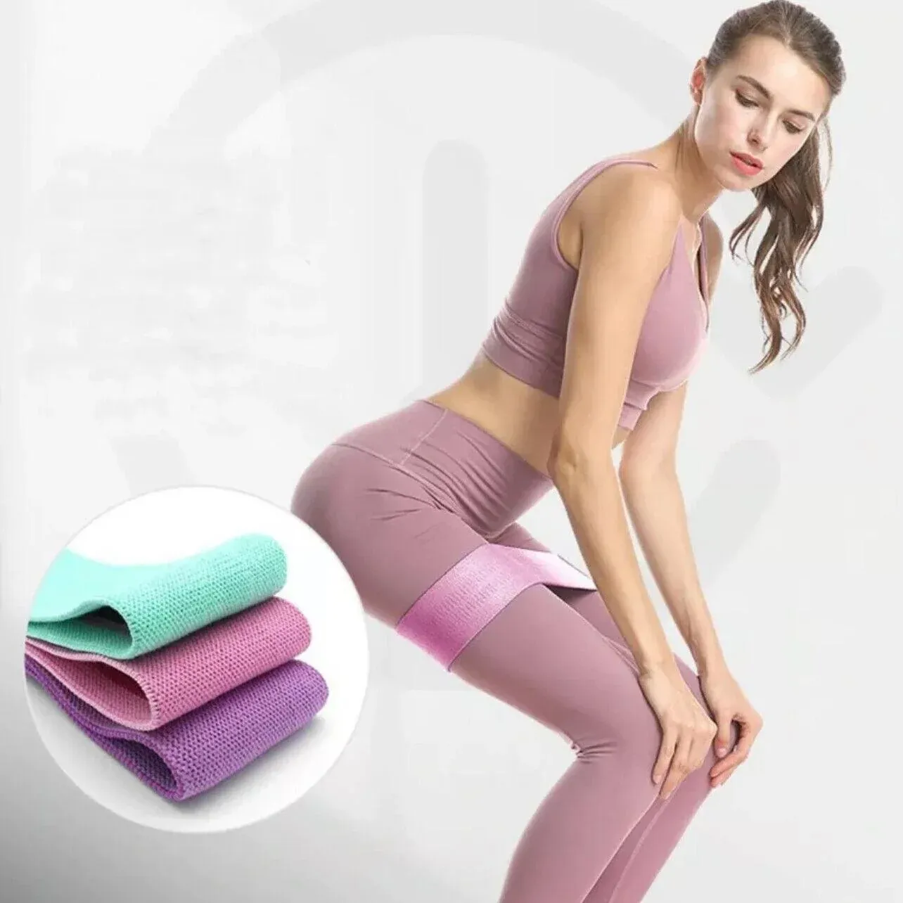 Aolikes Set 3 Resistance Booty Bands Hip Circle Loop Bands Workout Exercise view 5