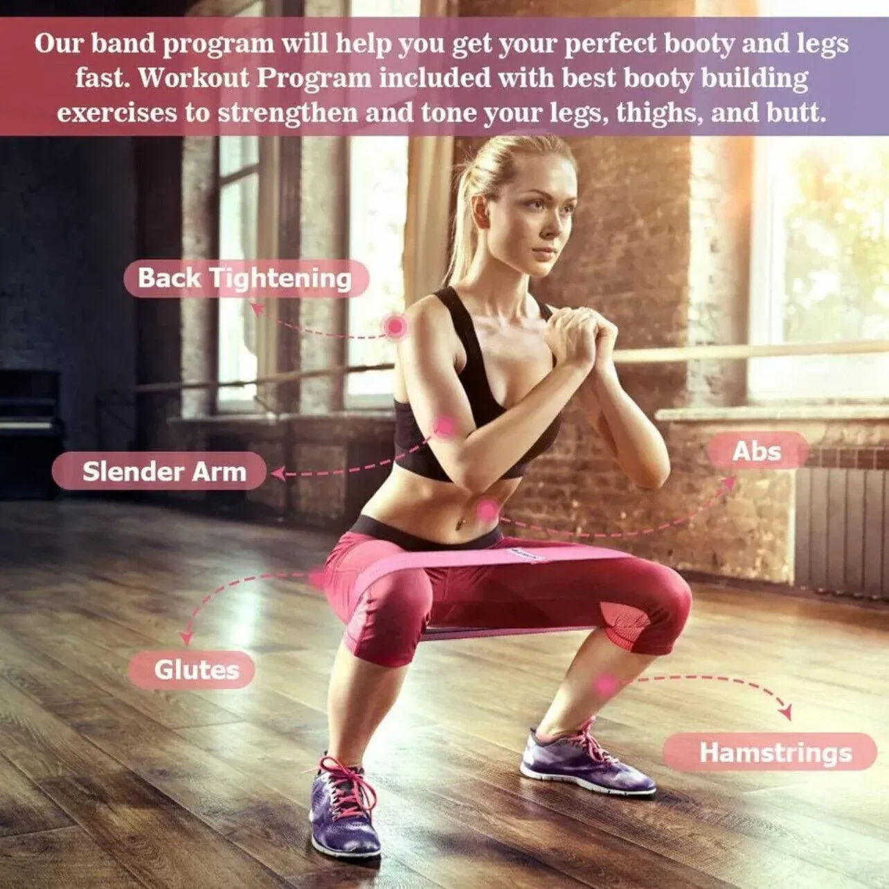 Aolikes Set 3 Resistance Booty Bands Hip Circle Loop Bands Workout Exercise view 3