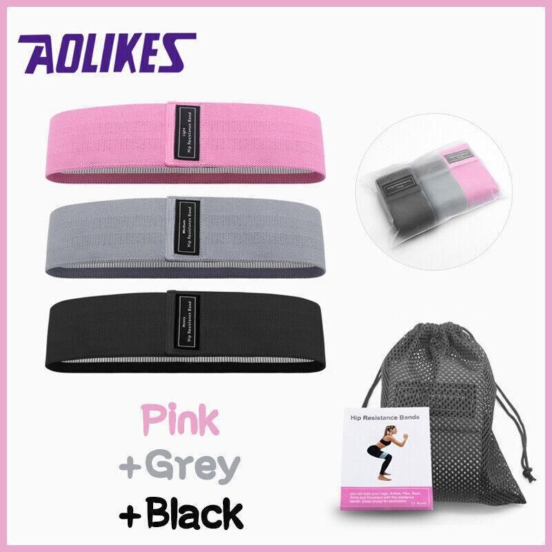 Aolikes Set 3 Resistance Booty Bands Hip Circle Loop Bands Workout Exercise view 11