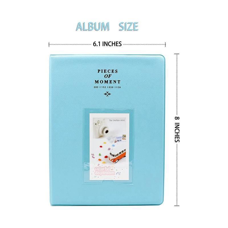 128 Pockets Album Case Storage For Polaroid Photo FujiFilm Camera Film - Blue view 4
