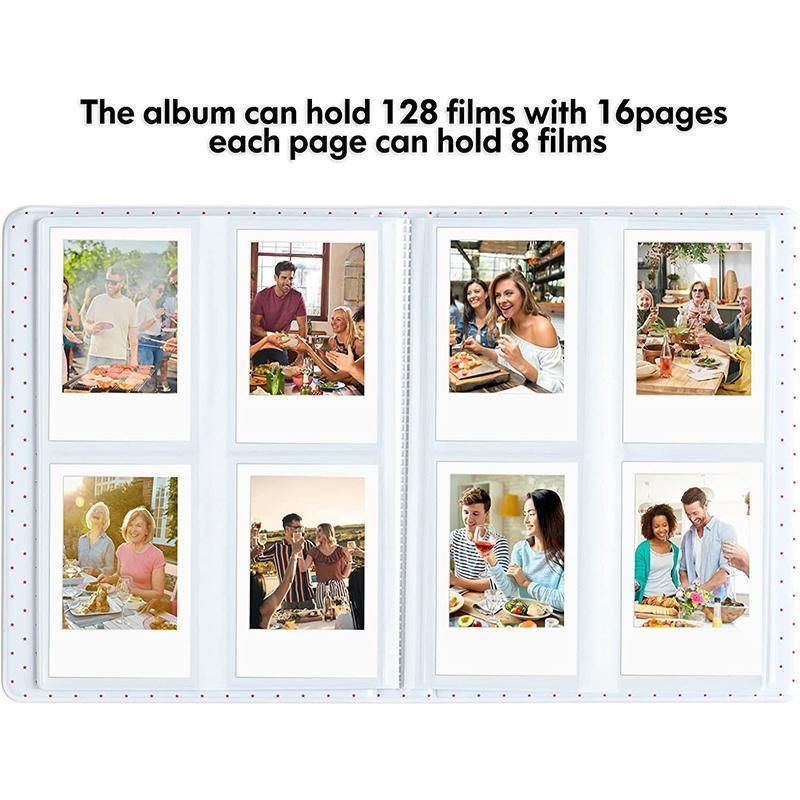 128 Pockets Album Case Storage For Polaroid Photo FujiFilm Camera Film - Beige view 8