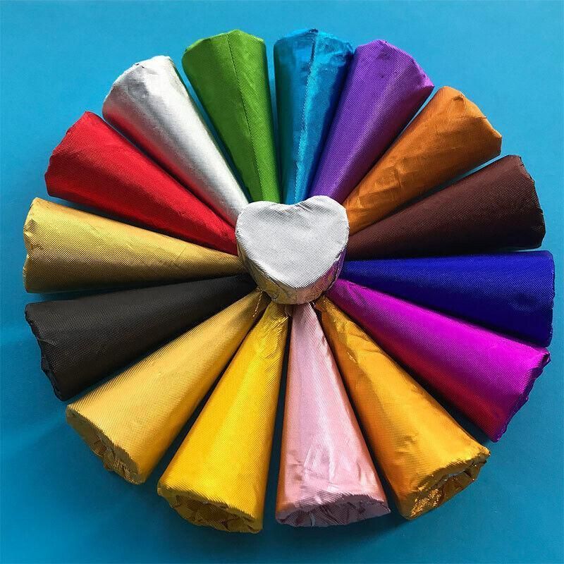 100Pcs Aluminium Foil Chocolate Wrappers 20cm Squares - Silver/Embossed view 11