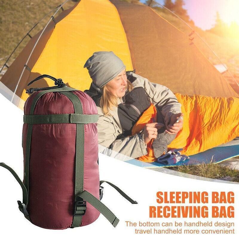 Camping Sleeping Bag Compression Sack Waterproof Outdoor Storage Bag - Wine Red view 6
