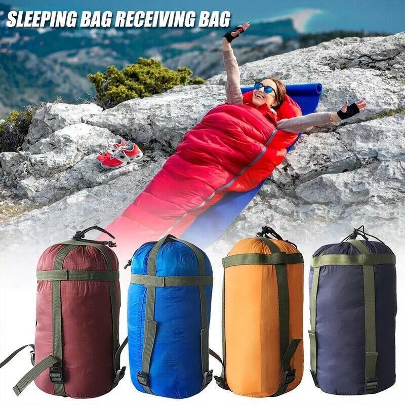 Camping Sleeping Bag Compression Sack Waterproof Outdoor Storage Bag - Wine Red view 9