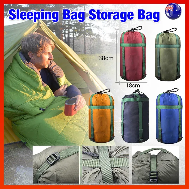 Camping Sleeping Bag Compression Sack Waterproof Outdoor Storage Bag - Lake Blue view 2
