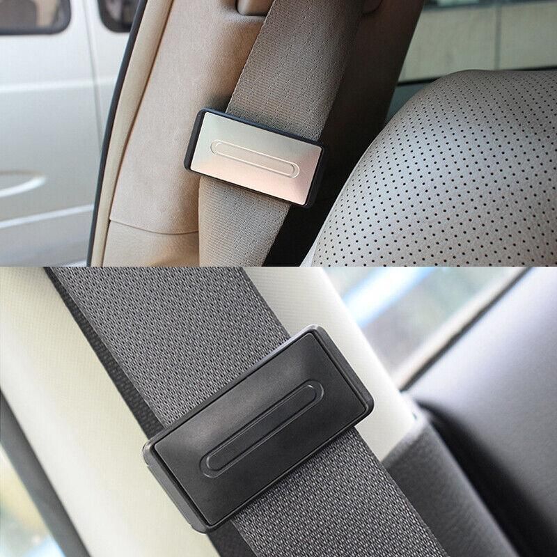 2X Car Shoulder Strap Positioning Clip Buckle Adjuster for Driving Comfort - Black view 6