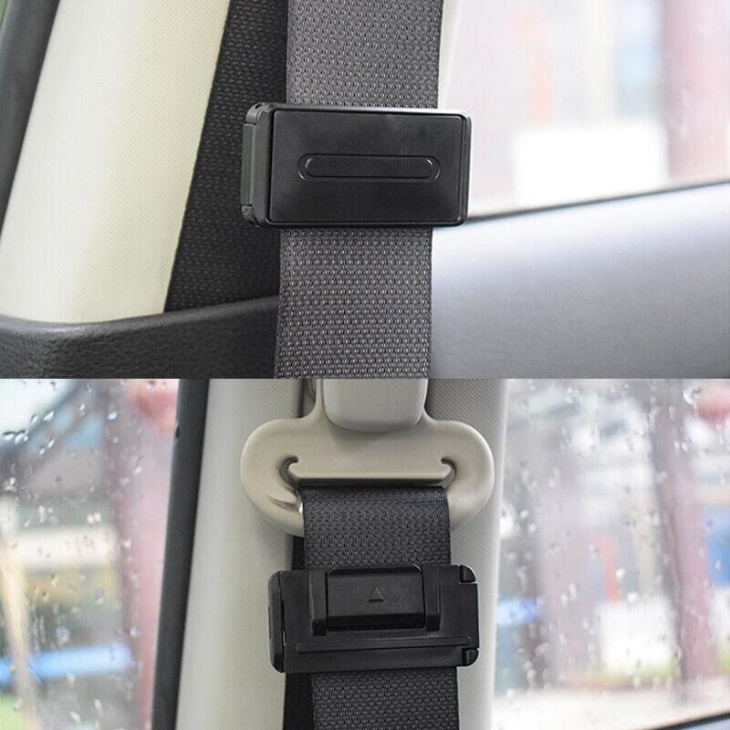 2X Car Shoulder Strap Positioning Clip Buckle Adjuster for Driving Comfort - Black view 13