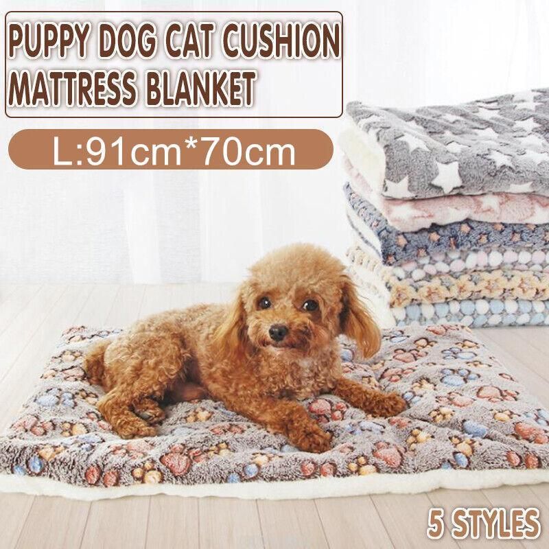 L Size Puppy Dog Cat Cushion Mattress Blanket Bed Soft Warm Pad Winter Kennel view 2