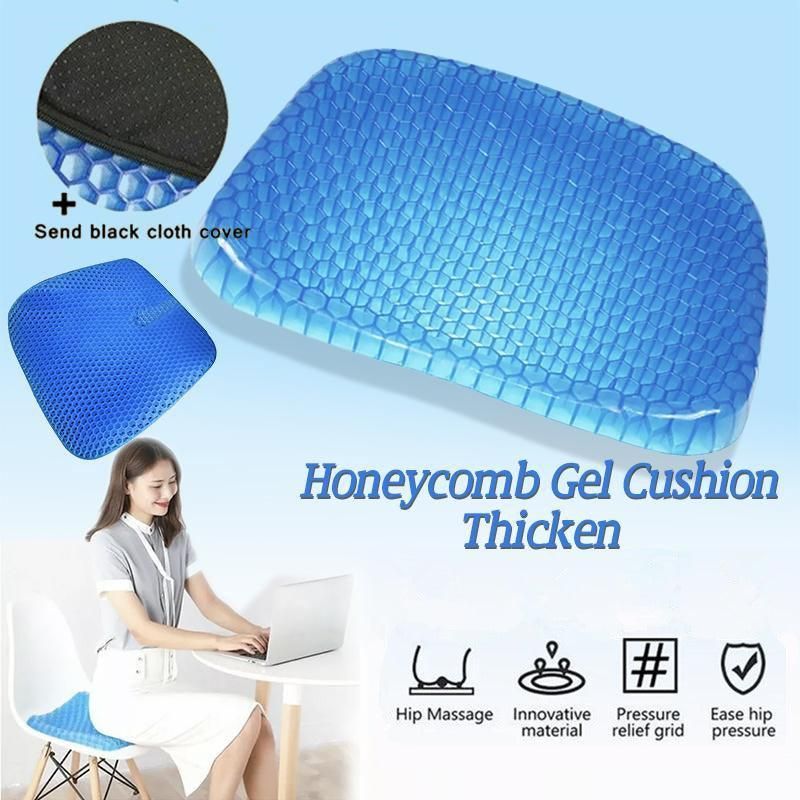 Gel Honeycomb Seat Comfort Cushion Flex Back Support Spine Protector - 1000g view 2