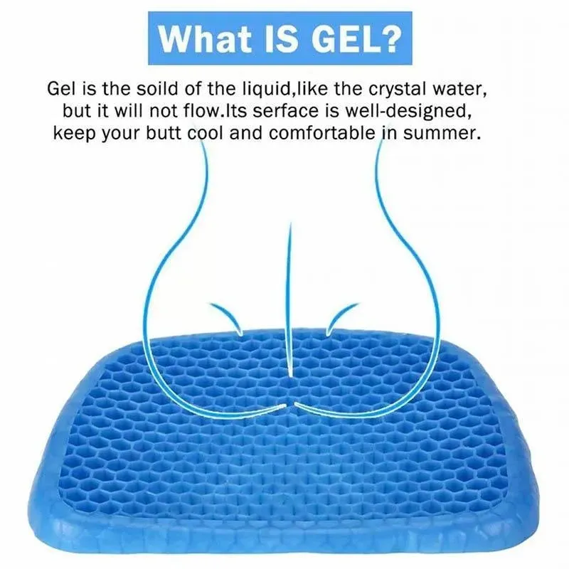 Gel Honeycomb Seat Comfort Cushion Flex Back Support Spine Protector - 1000g view 4
