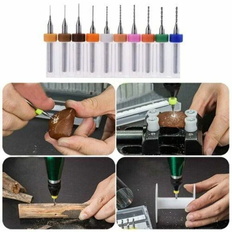 10X Tungsten Steel Micro Drill Bits 0.1-1.2mm for Rotary Tool - 0.3-1.2MM view 12