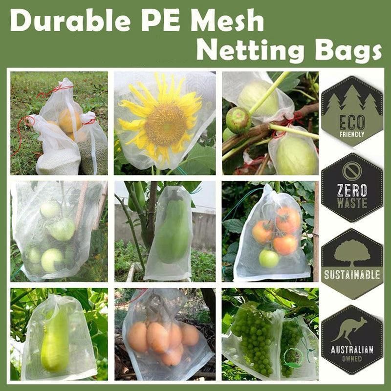 50X Fruit Net Bags Agriculture Garden Vegetable Protection Mesh Insect Proof view 2