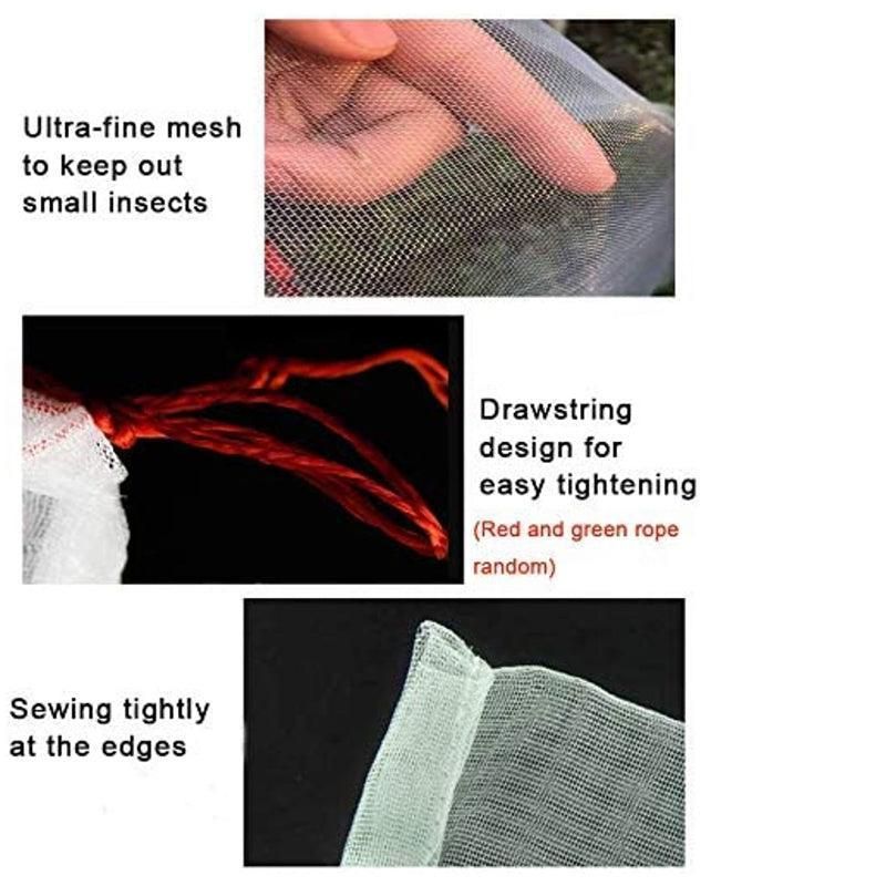 50X Fruit Net Bags Agriculture Garden Vegetable Protection Mesh Insect Proof view 6