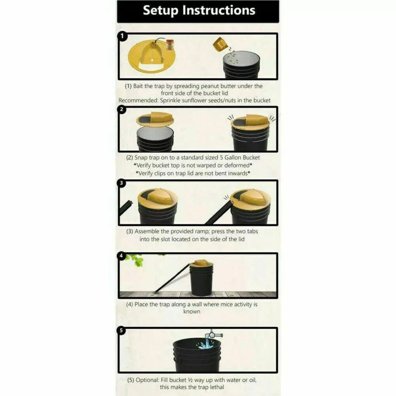 Mouse Trap Flip N Slide Bucket Lid Mouse Rat Trap With Ladder Mousetrap view 9
