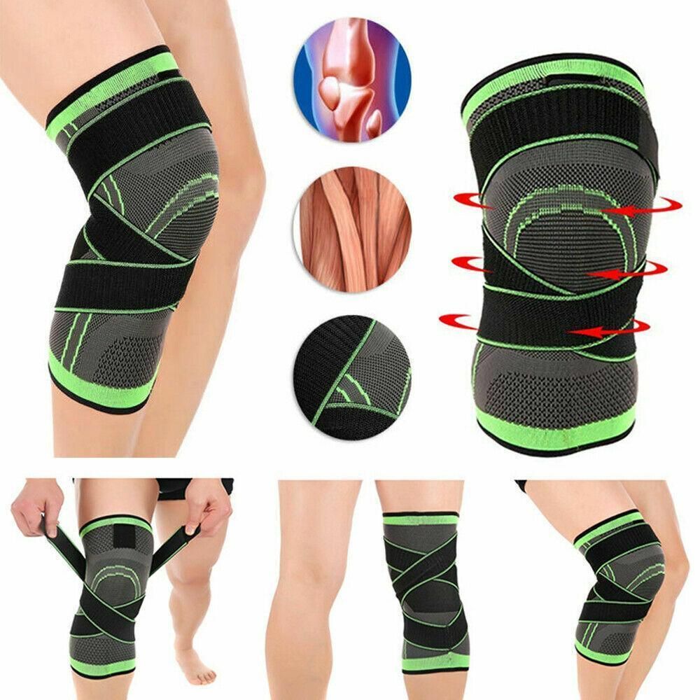 3D Weaving Knee Brace Breathable Sleeve Support Running Jogging Joint Pain Leg view 5