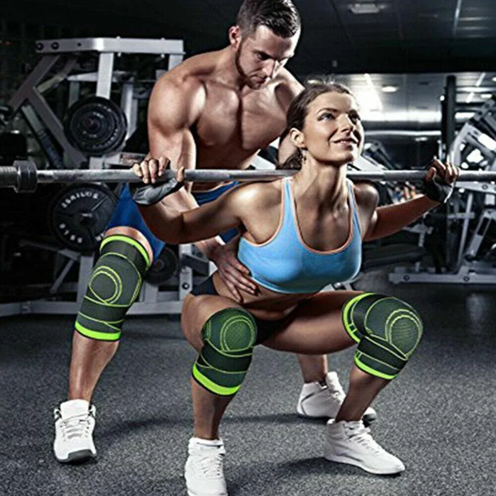 3D Weaving Knee Brace Breathable Sleeve Support Running Jogging Joint Pain Leg view 5