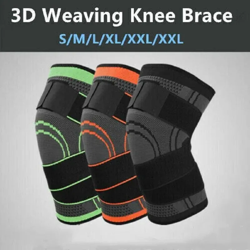 3D Weaving Knee Brace Breathable Sleeve Support Running Jogging Joint Pain Leg view 2