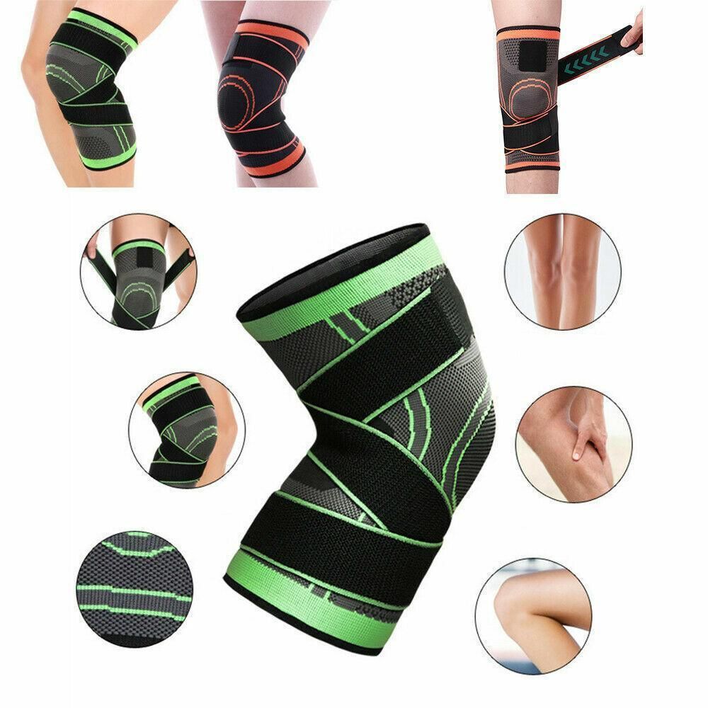 3D Weaving Knee Brace Breathable Sleeve Support Running Jogging Joint Pain Leg view 9