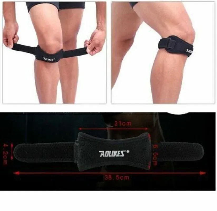 Aolikes Knee Strap Patella Jumper Gel Runner Tennis Sports Brace Support - Black view 10