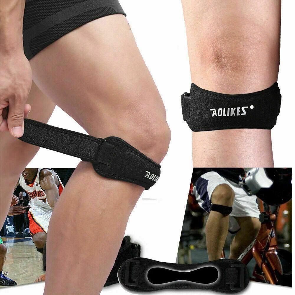 Aolikes Knee Strap Patella Jumper Gel Runner Tennis Sports Brace Support - Pink view 6