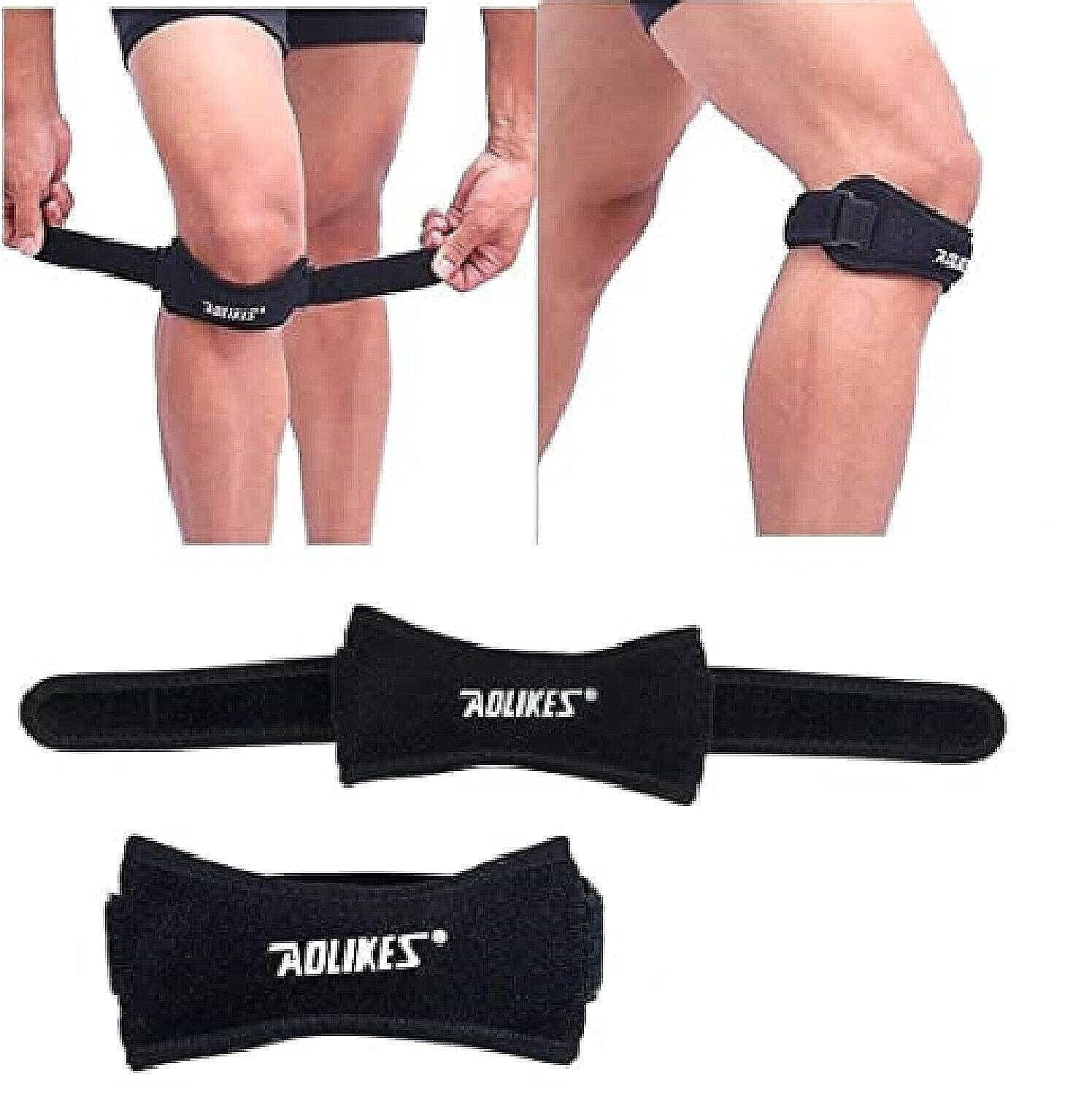 Aolikes Knee Strap Patella Jumper Gel Runner Tennis Sports Brace Support - Pink view 13