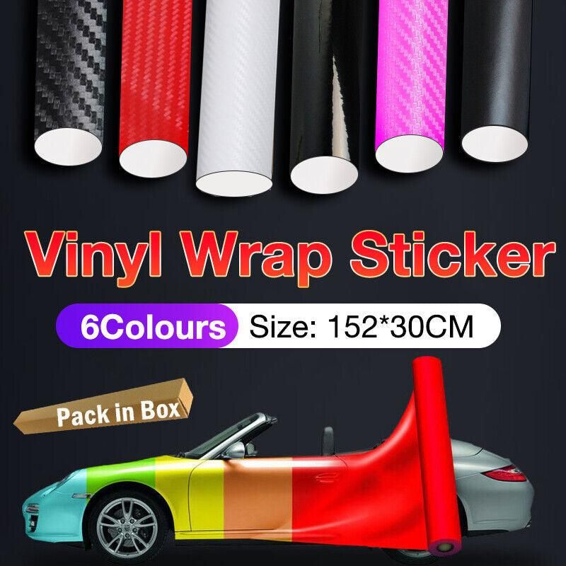 152 x 30CM Car Vinyl Wrap Carbon Fiber Matt Satin Glossy Multi Color Car Tint view 2