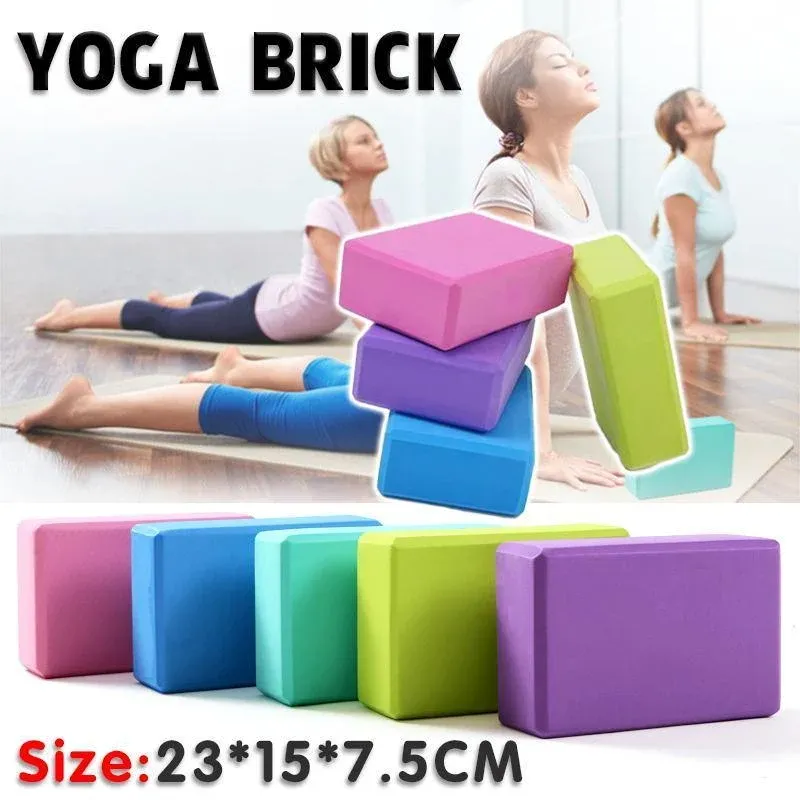 2PCS Yoga Blocks Foam Brick Fitness Exercise Stretch Gym Pilates Tool view 2