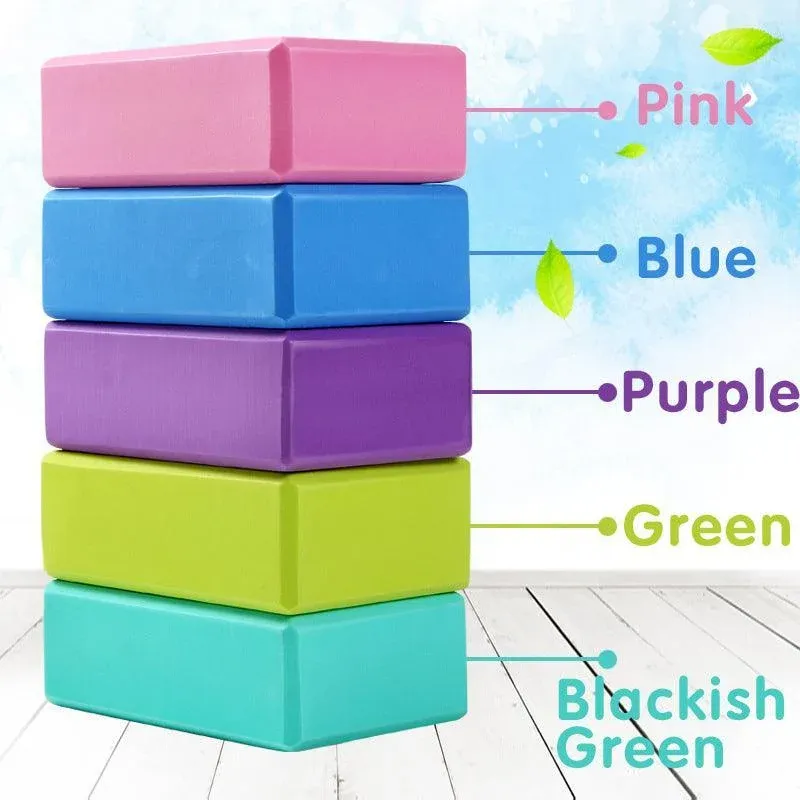 2PCS Yoga Blocks Foam Brick Fitness Exercise Stretch Gym Pilates Tool view 6