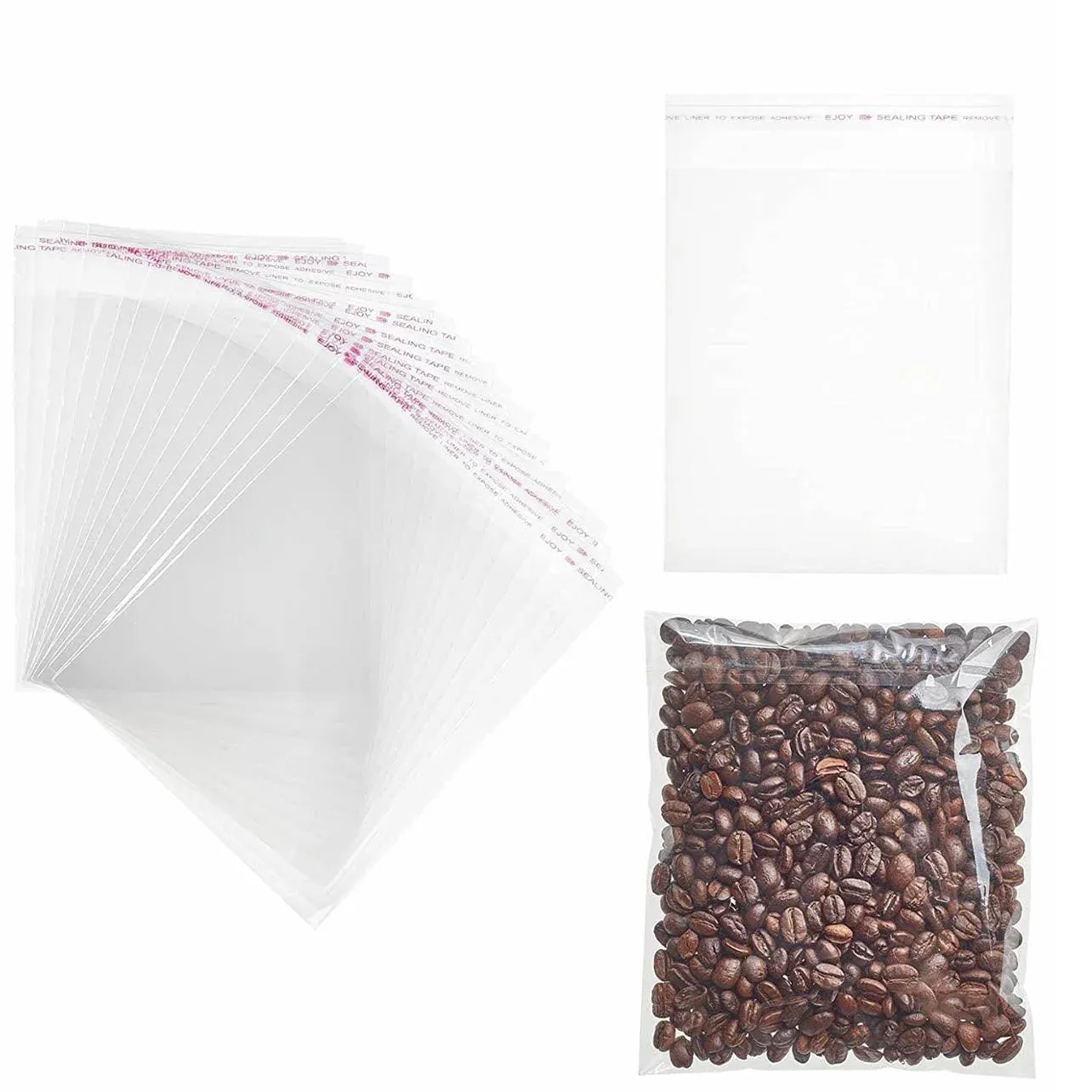 Multi-size Clear Self-Seal Cellophane Bags - Bulk Adhesive Opp - 30*44+4 view 6