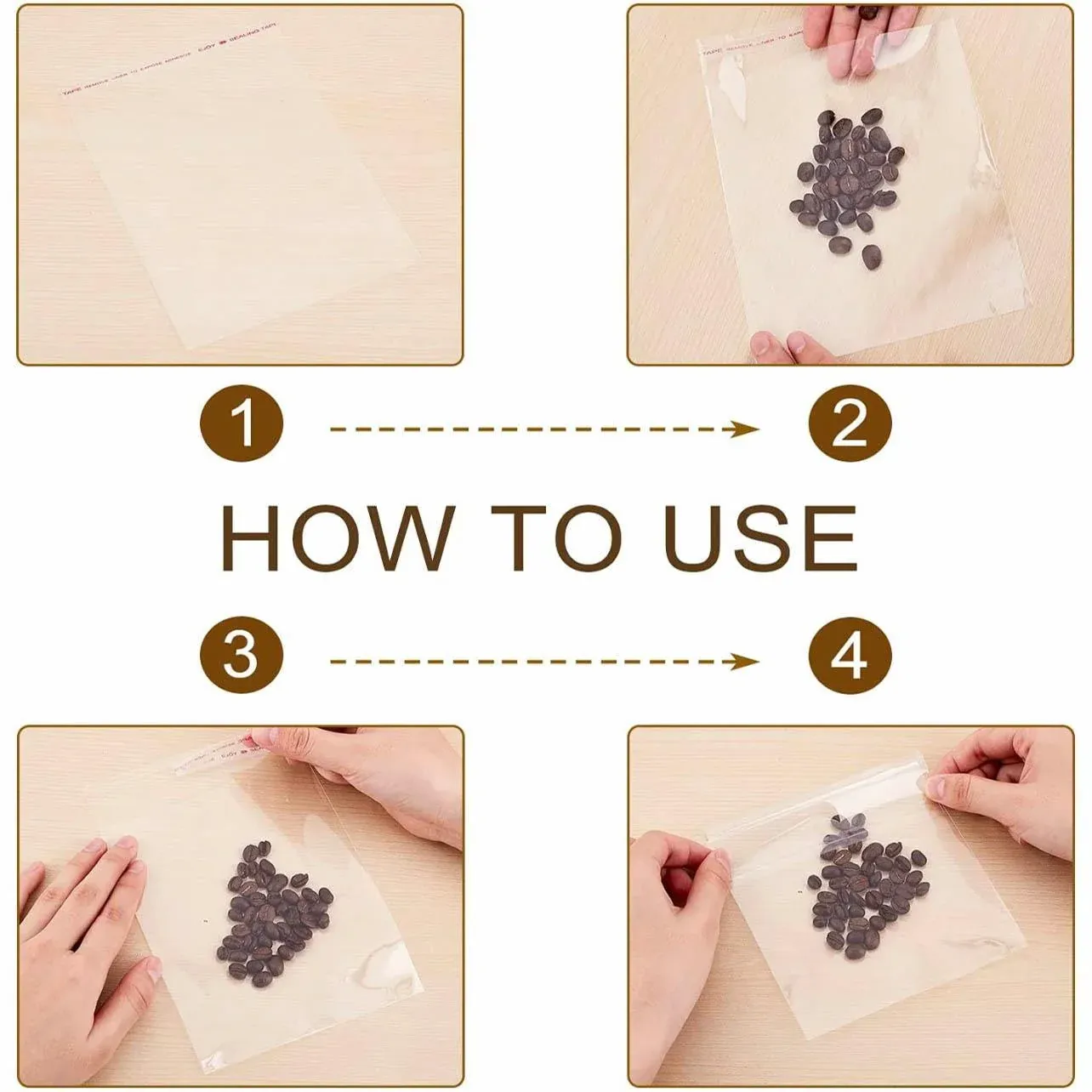 Multi-size Clear Self-Seal Cellophane Bags - Bulk Adhesive Opp - 30*44+4 view 12