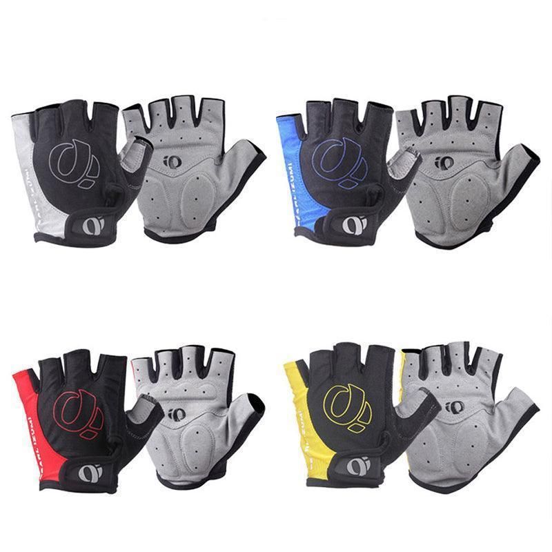 L Size Cycling Bicycle Half Finger Bike Gloves Unisex Anti Slip Padded - Blue view 3