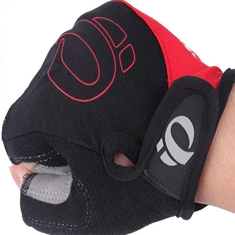 L Size Cycling Bicycle Half Finger Bike Gloves Unisex Anti Slip Padded - Blue view 4