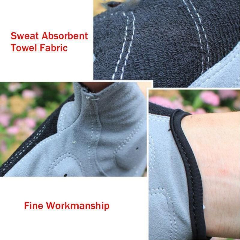 L Size Cycling Bicycle Half Finger Bike Gloves Unisex Anti Slip Padded - Blue view 5