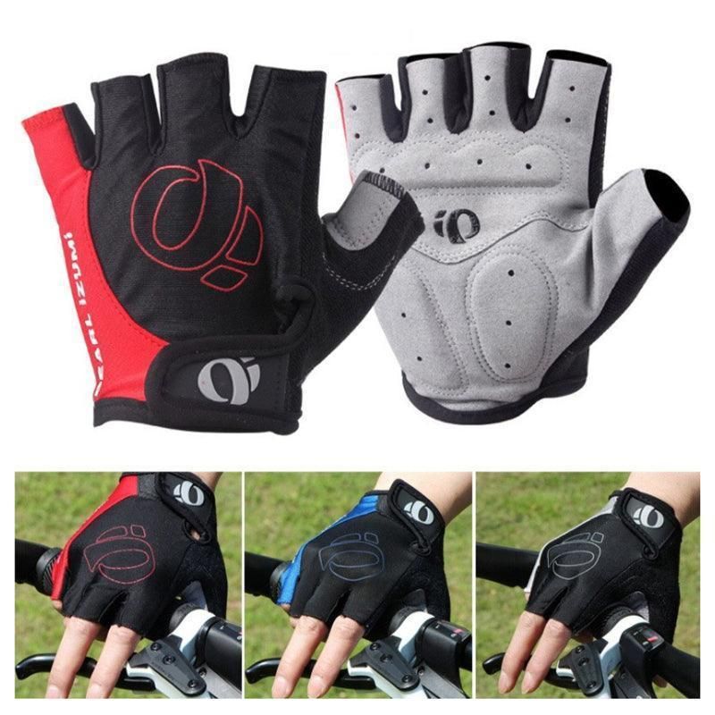 L Size Cycling Bicycle Half Finger Bike Gloves Unisex Anti Slip Padded - Blue view 7