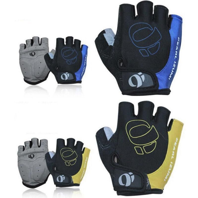 L Size Cycling Bicycle Half Finger Bike Gloves Unisex Anti Slip Padded - Blue view 8