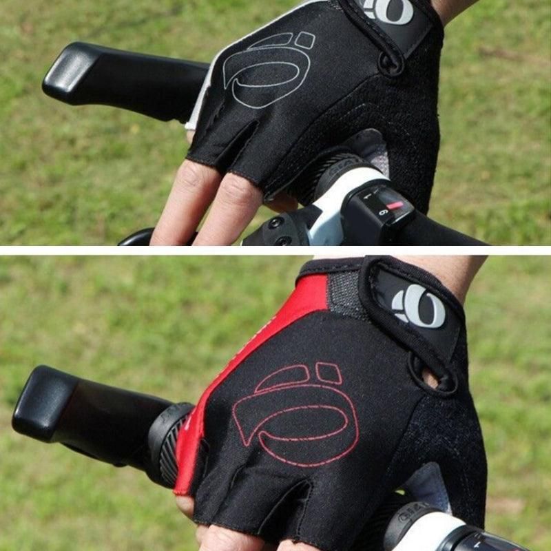 L Size Cycling Bicycle Half Finger Bike Gloves Unisex Anti Slip Padded - Blue view 9