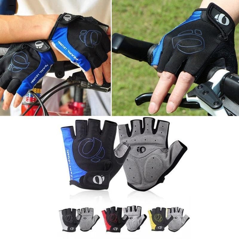 L Size Cycling Bicycle Half Finger Bike Gloves Unisex Anti Slip Padded - Blue view 13