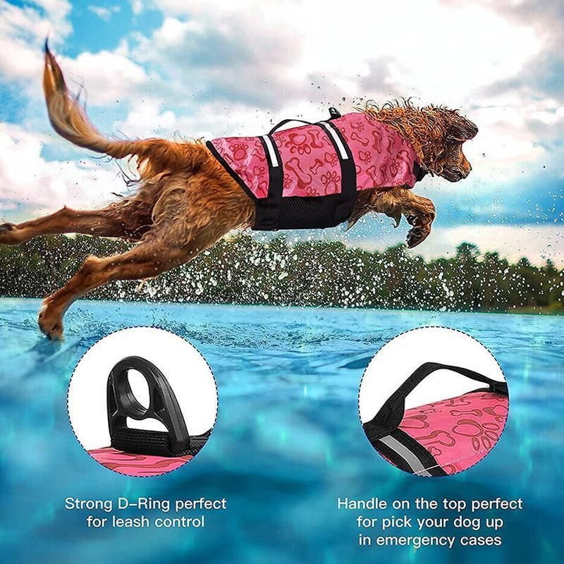Floatation Vest for Dogs Swimming and Boating with Buoyancy Support Red - S view 2