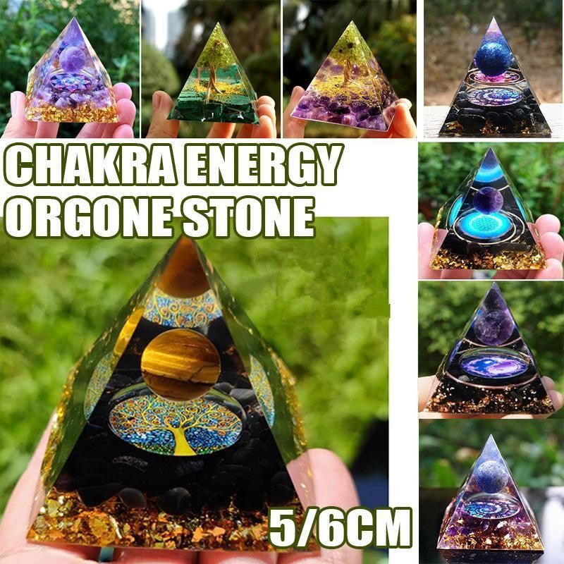 Amethyst Crystal Sphere Orgonite Pyramidamp Obsidians - Black Brown(60mmx60mm) view 2
